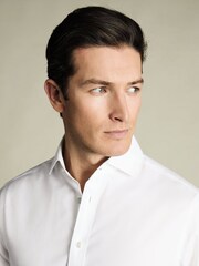Charles Tyrwhitt White SF Cutaway Collar Non-Iron Twill Shirt - Image 2 of 6