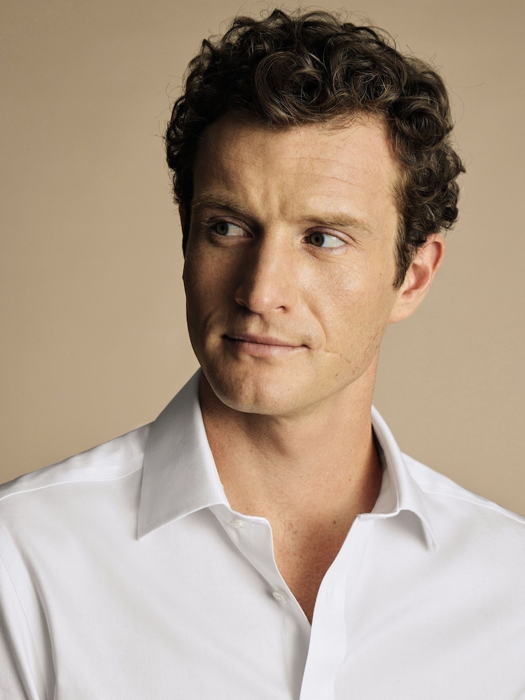 Charles Tyrwhitt White SF Iron Royal Oxford Shirt - Image 2 of 6