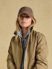 Joules Campbell Mocha Brown Suedette Baseball Cap - Image 1 of 6