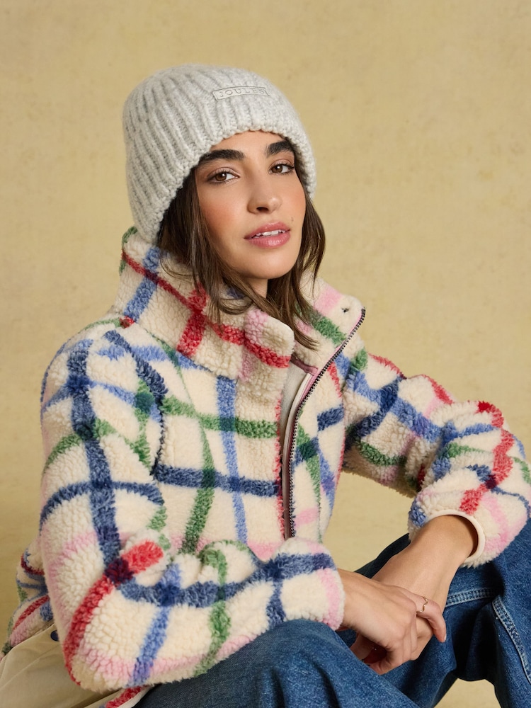 Joules Chunky Grey Knitted Beanie - Image 1 of 6 Joules Chunky Grey Knitted Beanie - Image 1 of 6