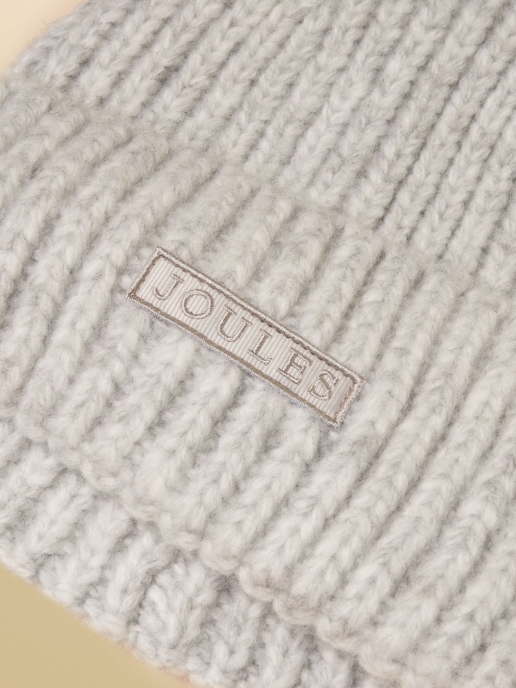 Joules Chunky Grey Knitted Beanie - Image 6 of 6 Joules Chunky Grey Knitted Beanie - Image 6 of 6