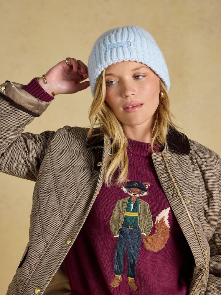 Joules Chunky Blue Knitted Beanie - Image 1 of 6 Joules Chunky Blue Knitted Beanie - Image 1 of 6