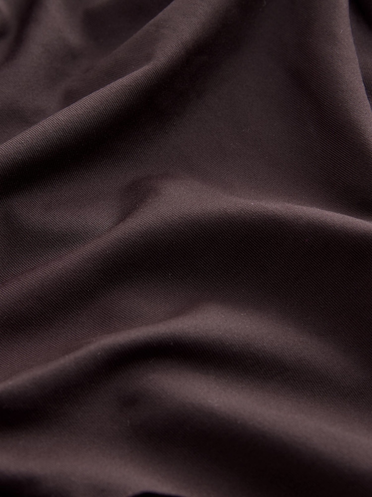 Marron chocolat - Maillot de bain à volants plongeants - Image 12 de 12