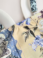 Cream/Yellow Floral Plunge Swimsuit - Image 9 of 9