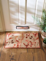 Orange Washable Autumnal Leaf Doormat - Image 1 of 5