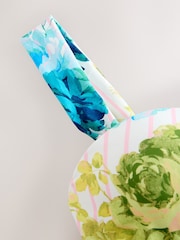 Pink Stripe/Blue Floral Wired Bandeau Bikini Top - Image 2 of 3