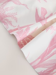 Cream/Pink Floral Swim Skirt Bikini Bottoms - Image 9 of 9