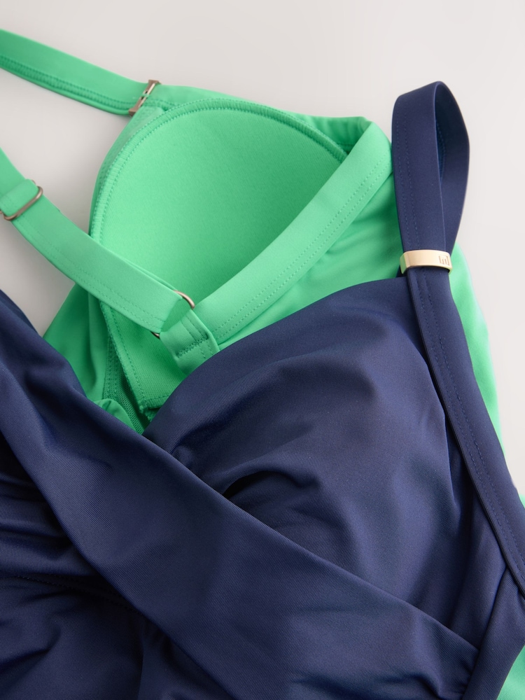 Navy/Green,Green Animal Tummy Control Swimsuits 3 Pack - Image 7 of 7 Navy/Green,Green Animal Tummy Control Swimsuits 3 Pack - Image 7 of 7