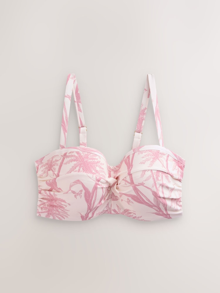 Rosa/Crema - Top de bikini bandeau con aros FK Twist - Imagen 1 de 3 Rosa/Crema - Top de bikini bandeau con aros FK Twist - Imagen 1 de 3