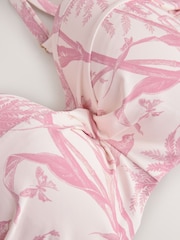 Rosa/Crema - Top de bikini bandeau con aros FK Twist - Imagen 2 de 3