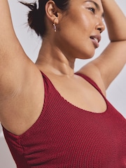 Beerenrot - F-K Scoop Crinkle Swimsuit - Bild 4 von 8