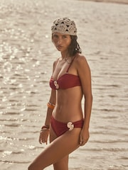 Berry Wine Hardware Bandeau Bikini Top - Image 2 of 6