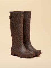 Joules Printed Leopard Adjustable Tall Wellies - Image 1 of 6