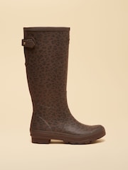 Joules Printed Leopard Adjustable Tall Wellies - Image 2 of 6