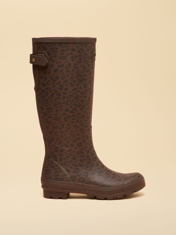 Joules Printed Leopard Adjustable Tall Wellies - Image 2 of 6 Joules Printed Leopard Adjustable Tall Wellies - Image 2 of 6