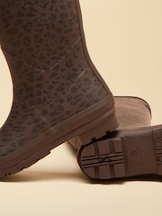 Joules Printed Leopard Adjustable Tall Wellies - Image 5 of 6
