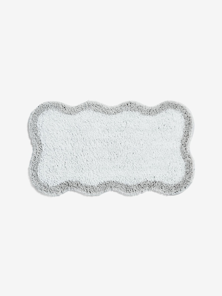 Grey Soft Scallop Washable Doormat - Image 1 of 1