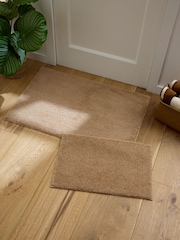 Natural Cosy Washable Shaggy Doormat - Image 1 of 6