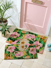 Multi Bright Floral Coir Doormat - Image 1 of 5