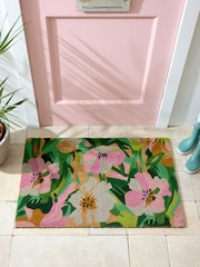 Multi Bright Floral Coir Doormat - Image 2 of 5