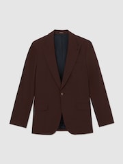 Reiss Chocolate Brown Mineral Suit Jackets - Image 2 of 7