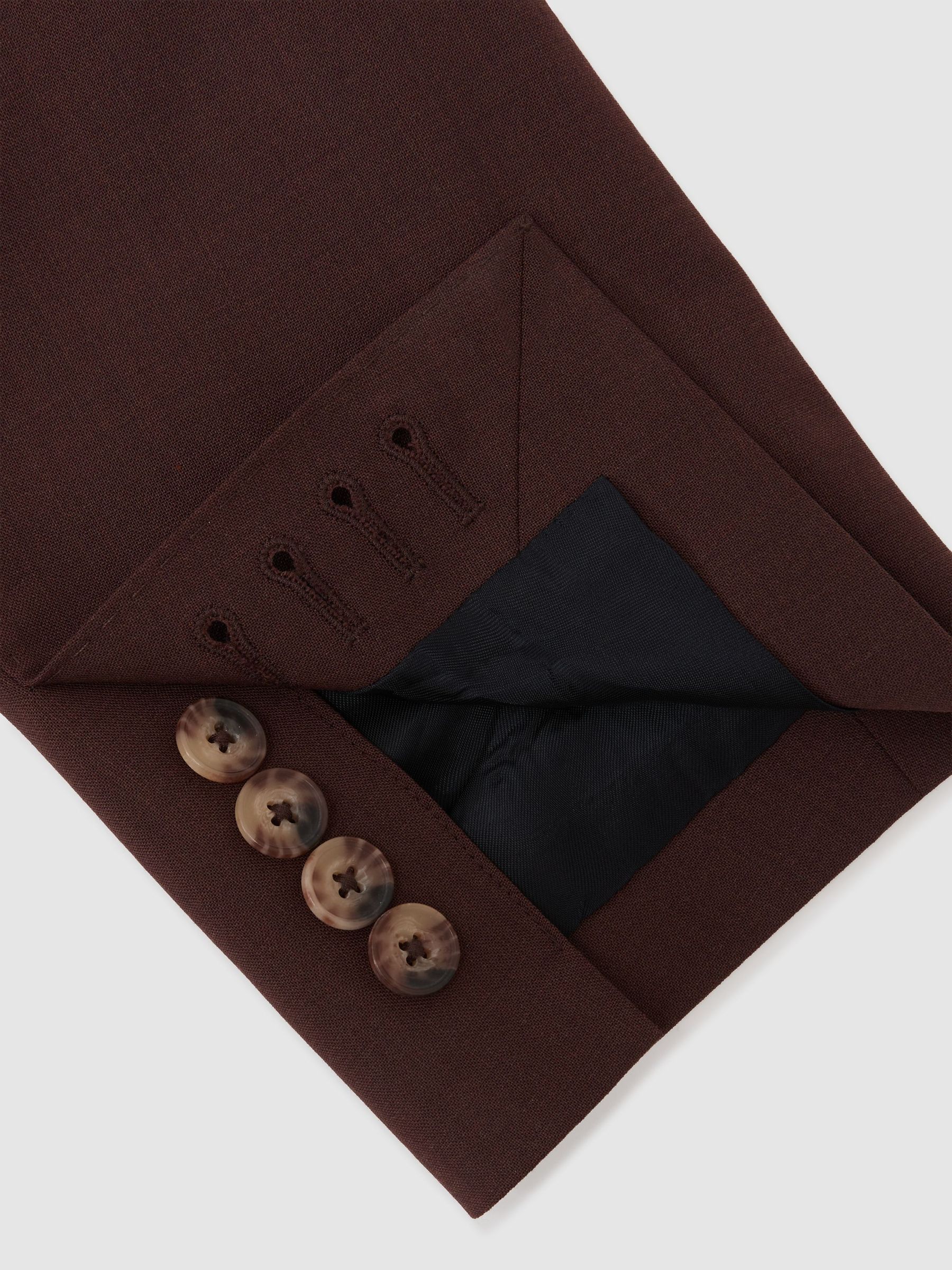 Buy Reiss Chocolate Brown Mineral Classic Fit Wool-Blend Single