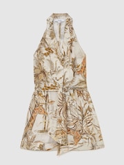 Reiss Neutral Estelle Playsuit - Image 2 of 7