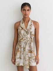 Reiss Neutral Estelle Playsuit - Image 4 of 7