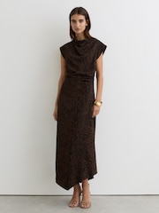 Reiss Black/Brown Harlie Dresses - Image 4 of 7