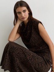 Reiss Black/Brown Harlie Dresses - Image 6 of 7