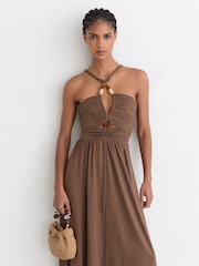 Reiss Taupe Brown Eloise Dresses - Image 3 of 7