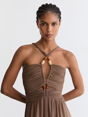 Reiss Taupe Brown Eloise Dresses - Image 4 of 7