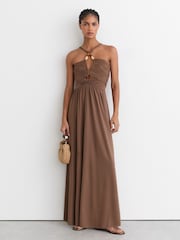 Reiss Taupe Brown Eloise Dresses - Image 5 of 7