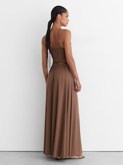 Reiss Eloise Jersey Bead-Detail Ruched Maxi Dress - Imagen 8 de 9