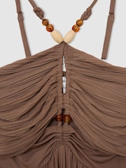 Reiss Eloise Jersey Bead-Detail Ruched Maxi Dress - Imagen 9 de 9