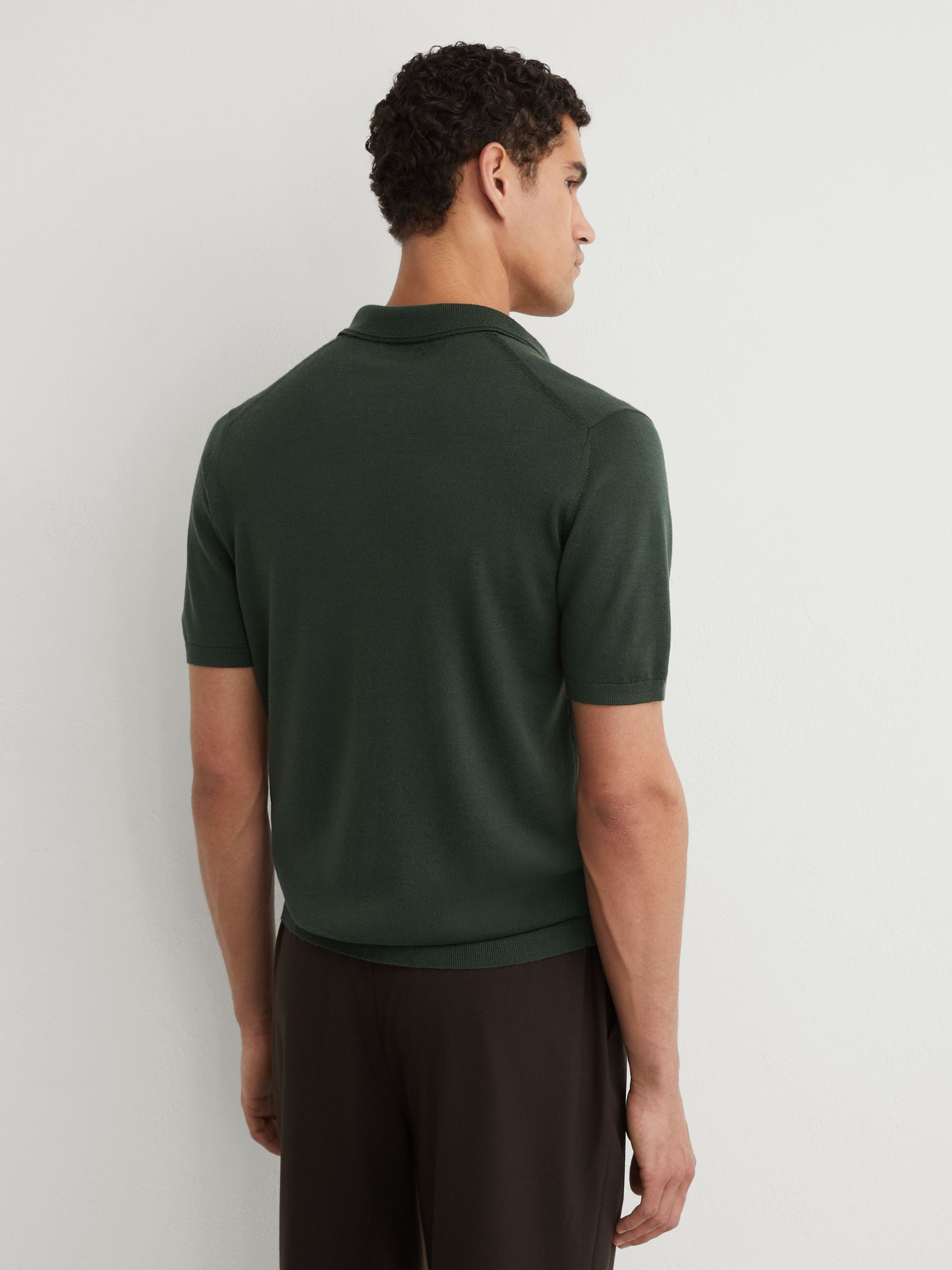 Comprar Verde escuro - Camisa polo Reiss Duchie de lã com gola