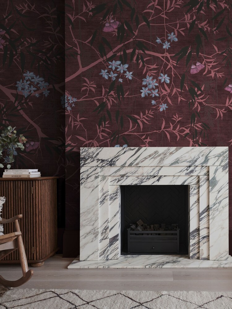 Graham & Brown Damson Obassia Fixed Size Mural 4m x 2.5m - Image 1 of 2