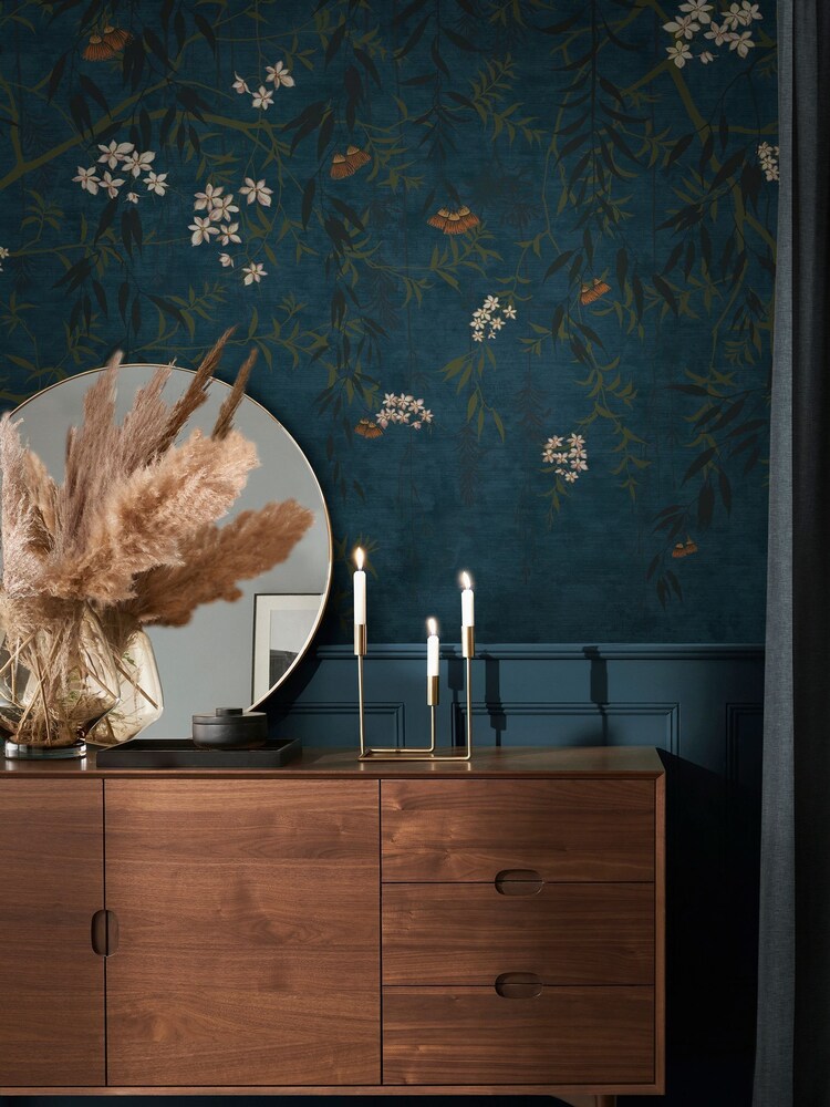 Graham & Brown Sapphire Obassia Fixed Size Mural 4m x 2.5m - Image 1 of 2