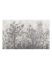 Graham & Brown Monochrome Forest in Bloom Fixed Size Mural 4m x 2.5m - Image 2 of 2
