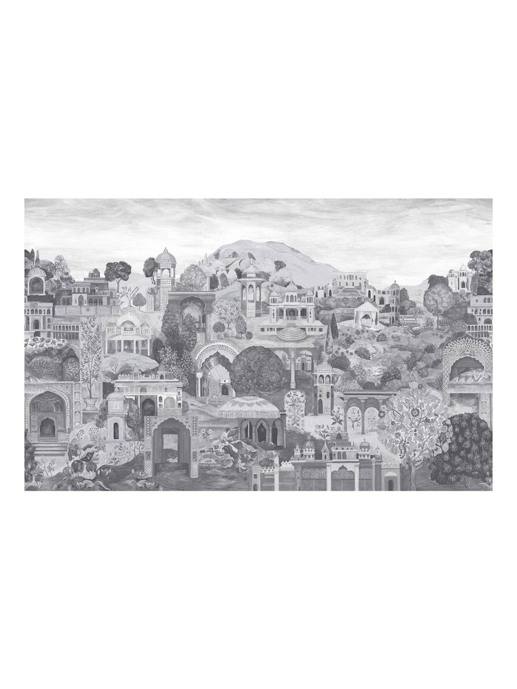 Graham & Brown Monochrome The Lost City Fixed Size Mural 4m x 2.5m - Image 2 of 2