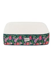 Cath Kidston Green and White and Pink Dolly Rose Small Medium Mattress - Image 1 of 4