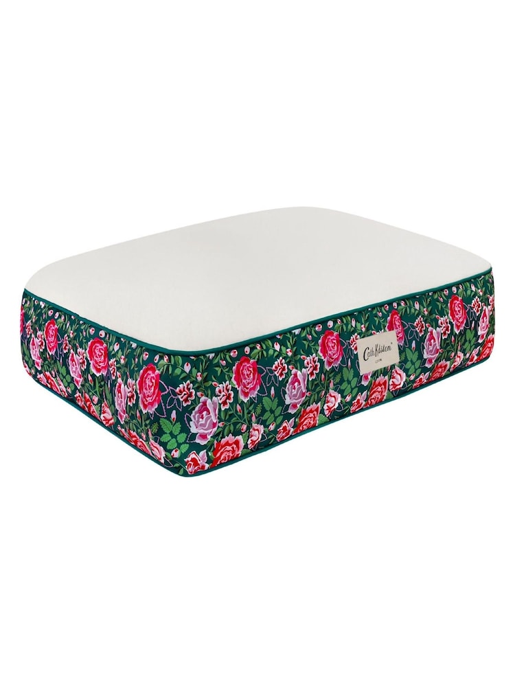 Cath Kidston Green and White and Pink Dolly Rose Small Medium Mattress - Image 2 of 4