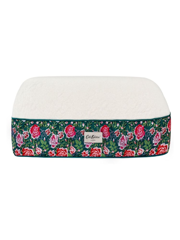 Cath Kidston Green and White and Pink Dolly Rose Medium Large Mattress - Image 1 of 3