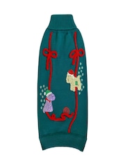 Cath Kidston Green Hearts and Roses Pet Medium Large Jumper - Image 3 of 6