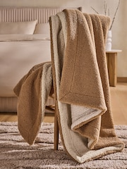 Mid Natural Borg Throw Fleece - Image 2 of 3