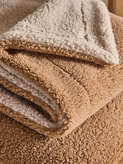 Mid Natural Borg Throw Fleece - Image 3 of 3