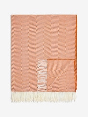 Orange Herringbone Cosy Throws - Image 2 of 3