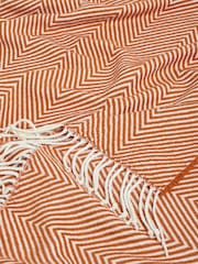 Orange Herringbone Cosy Throws - Image 3 of 3
