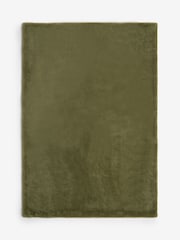 Green Plush Faux Fur Throw - Image 2 of 6