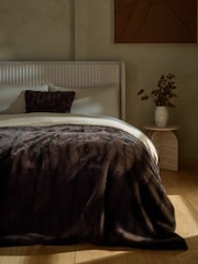 Brown Cosy Coco Vintage Faux Fur Throw - Image 1 of 7